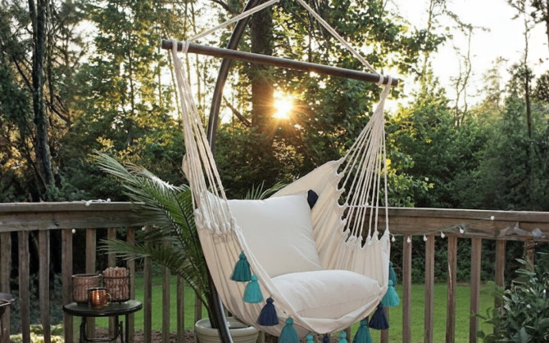 Hammock or Hanging Chair Perfect Spot to Unwind